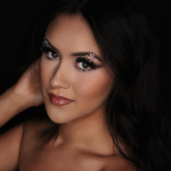 Bold rhinestone defined glam